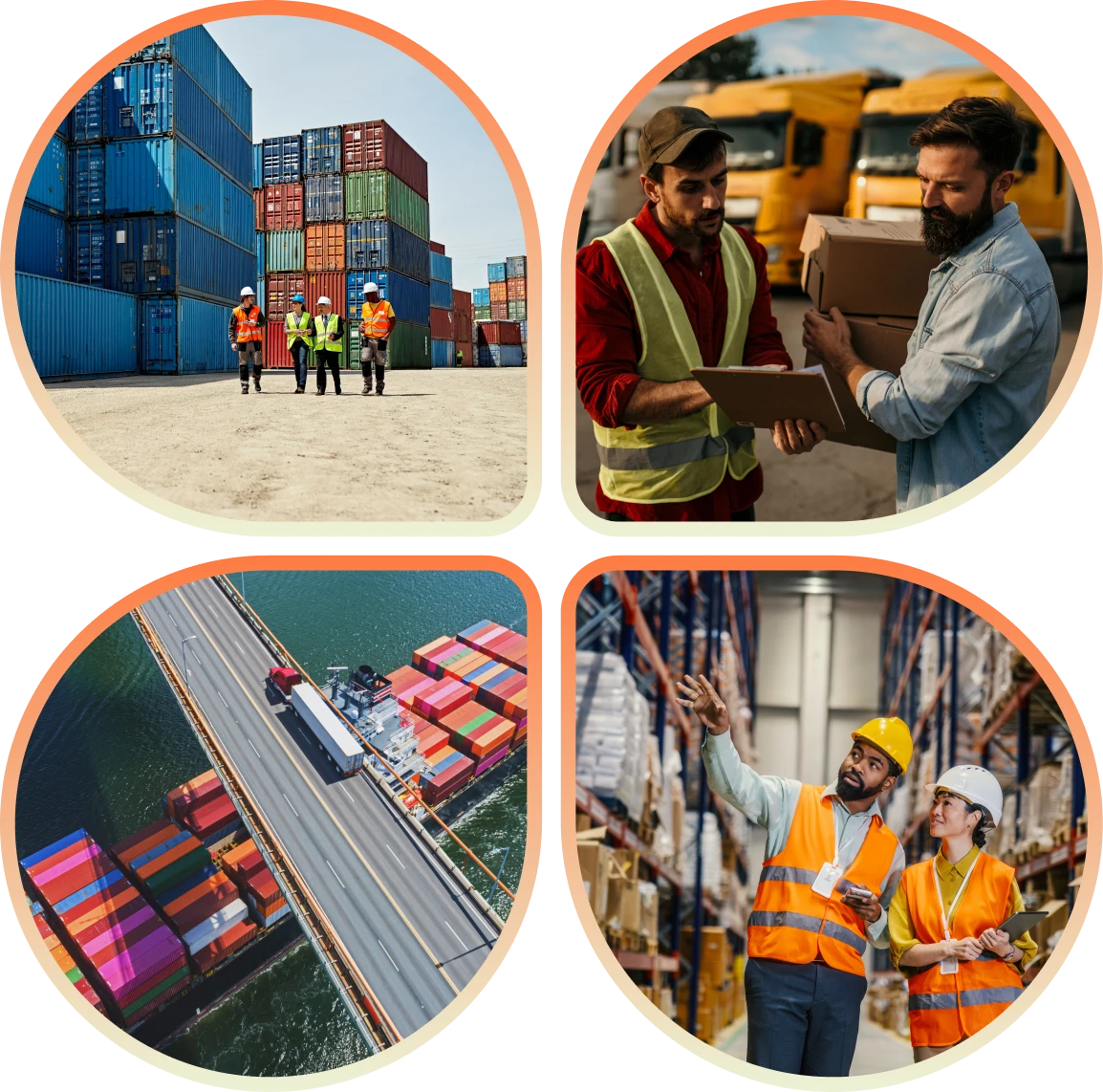 Logistics team at warehouse